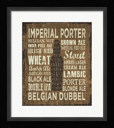 Framed Craft Beer Sign III Print
