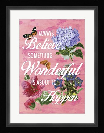 Framed Believe 3F Print