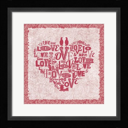 Framed Love Heart Print