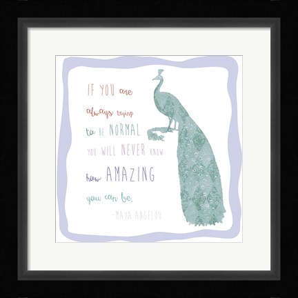 Framed Peacock2 Print