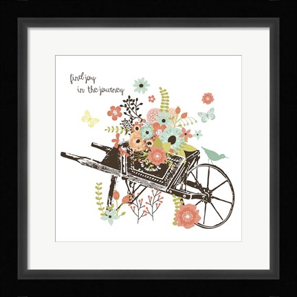 Framed Wheelbarrow Print