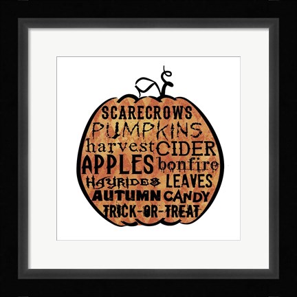 Framed Pumpkin 1 Print
