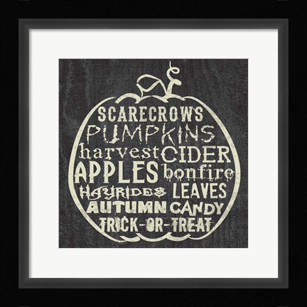 Framed Pumpkin 2 Print