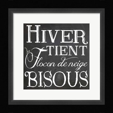 Framed Christmas Chalk 5 Print