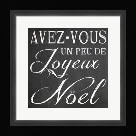 Framed Christmas Chalk 6 French Print