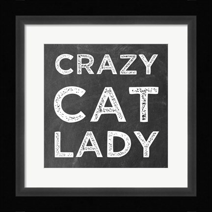 Framed Crazy Cat Print