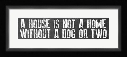 Framed Dog Home Print