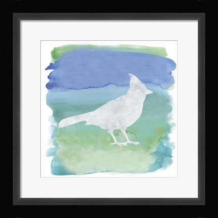 Framed Watercolor Bird 3 Print