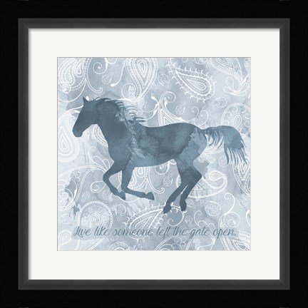 Framed Horse Live Print
