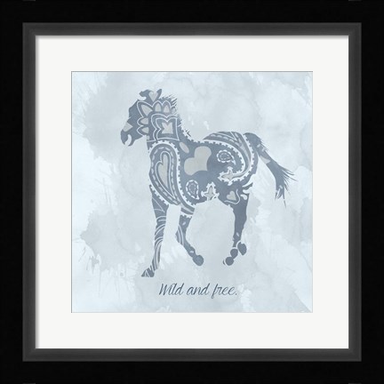 Framed Horse Wild Print