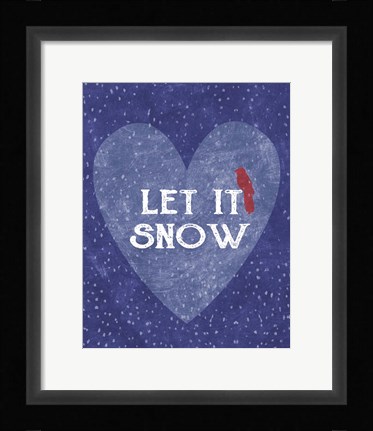Framed Let It Snow Print