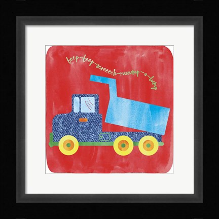 Framed Dump Truck Print