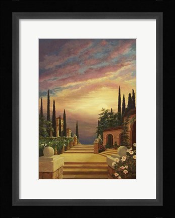 Framed Patio Il Tramonto Print