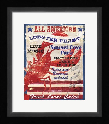 Framed All American Lobster Print