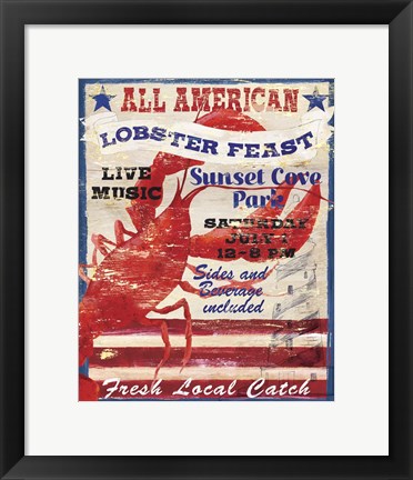 Framed All American Lobster Print