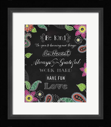 Framed Chalkboard Inspirations Print