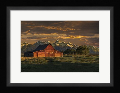 Framed Moulton Barn Sunrise Print