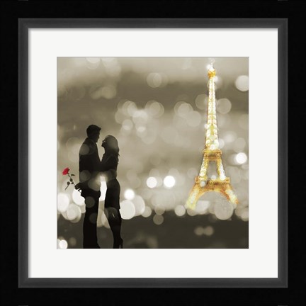 Framed Date in Paris (BW, detail) Print