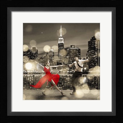 Framed Dancin' in the Moonlight (BW, detail) Print