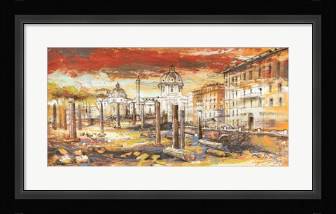 Framed Tramonto su Roma Print