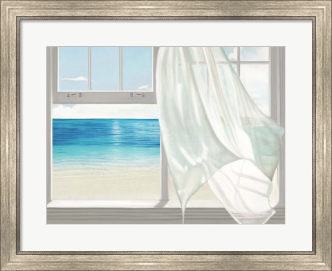 Framed Emerald Seascape  (detail) Print