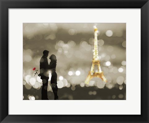 Framed Date in Paris (BW) Print