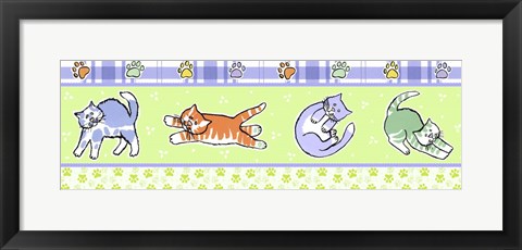 Framed Fun Kitties Border Print