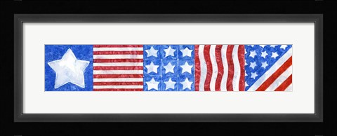 Framed Usa Quilt Strip Print