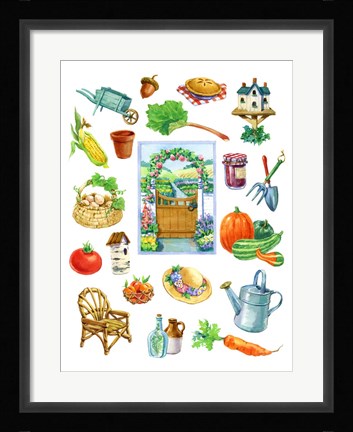 Framed Garden Gate Print