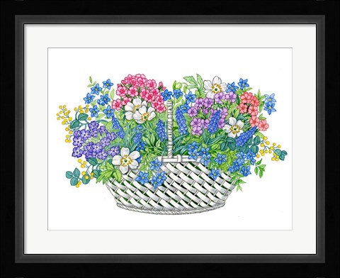 Framed Phlox Basket Print