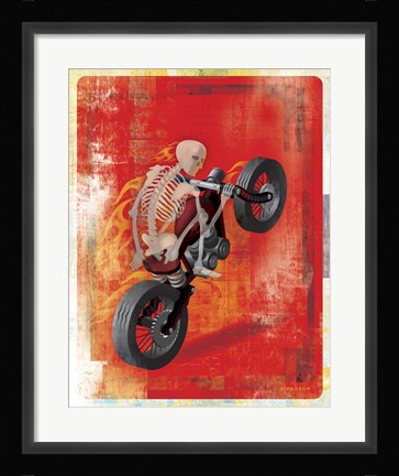 Framed Biker 2 Print