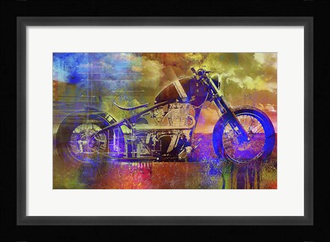 Framed Bobber Moto Print