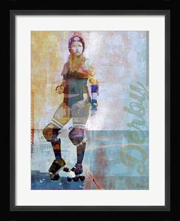Framed Roller Derby Print