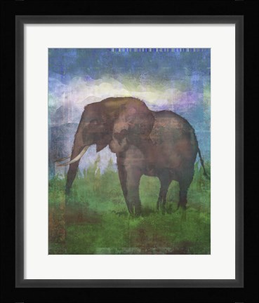 Framed Africa Elephant Print