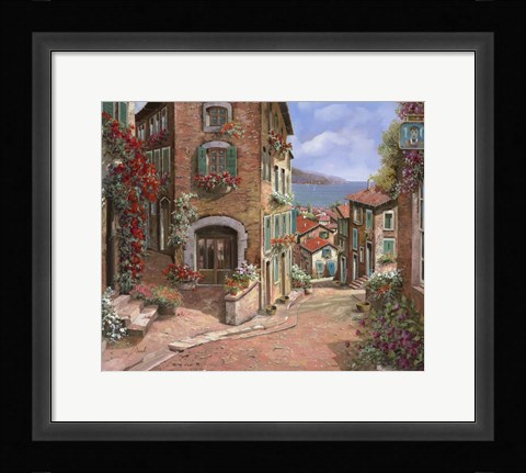 Framed La Discesa al Mare Print