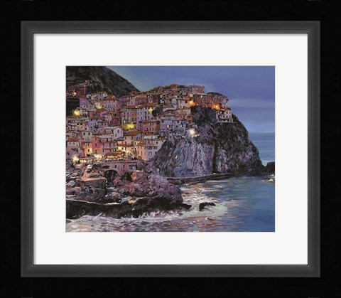 Framed Manarola at Dusk Print