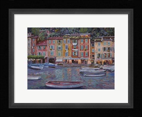 Framed Portofino al Crepuscolo Print