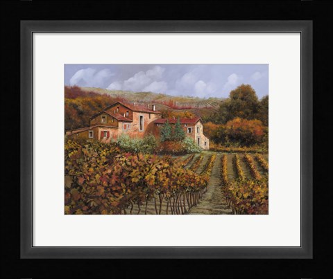Framed Tra Le Vigne a Montalcino Print