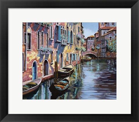 Framed Venezia in Rosa Print