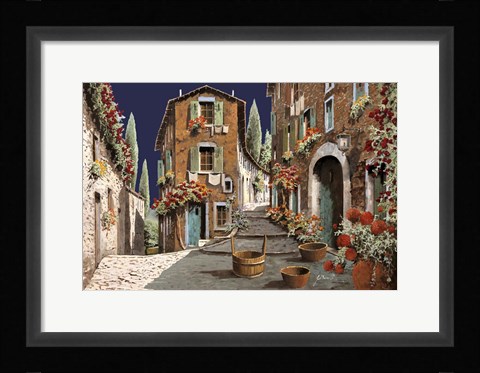 Framed Due Strade al Mattino Print