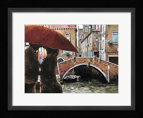 Framed Baci tra le Calli Print