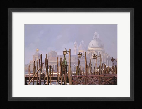 Framed La Nebbia a Venezia Print