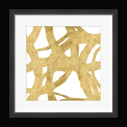 Framed Endless Circles Front Gold II Print