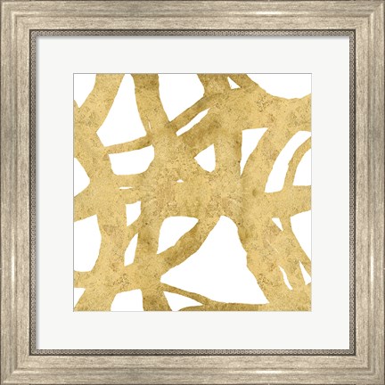 Framed Endless Circles Front Gold II Print