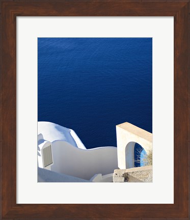 Framed Santorini II Crop Print
