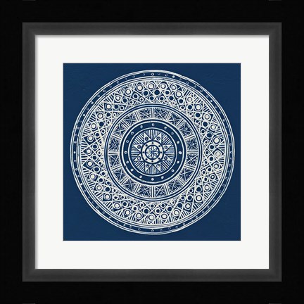 Framed Seville IV Dark Blue FB Print