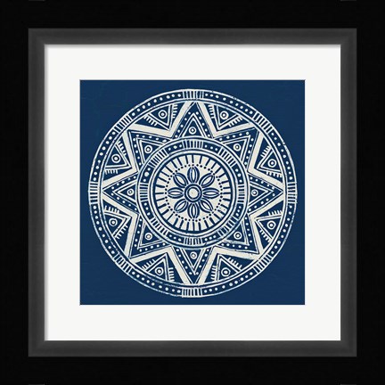 Framed Seville I Dark Blue FB Print