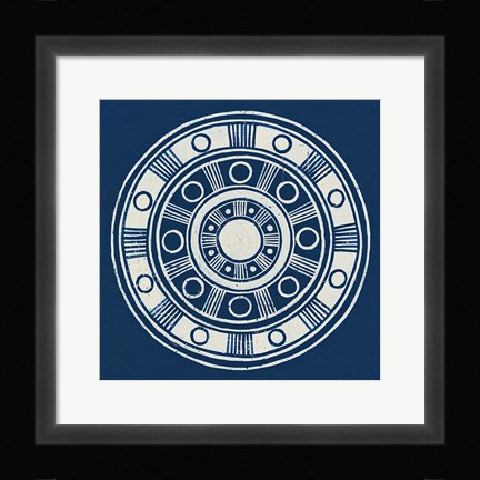 Framed Seville II Dark Blue FB Print