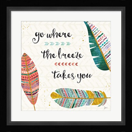 Framed Light as a Feather III Print