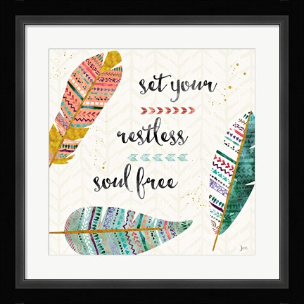 Framed Light as a Feather II Print